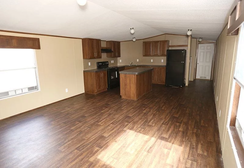 New laminate flooring in mobile home