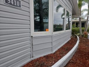 Gutters on your mobile home protect your yard and landscaping.