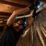Vapor-barrier-being-worked-on