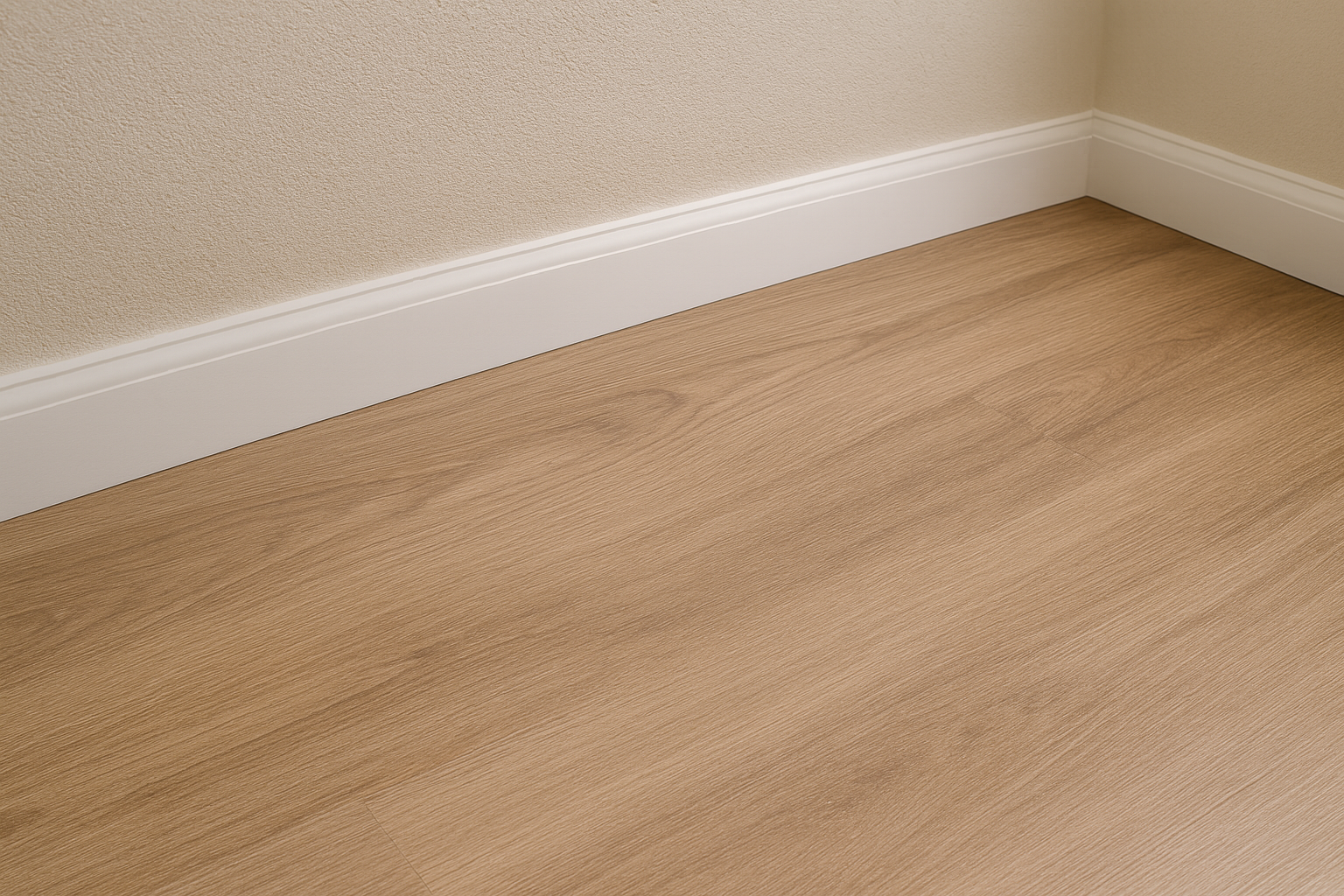 “Repaired mobile home floor with new subfloor, tight baseboard, and no sagging after professional Florida floor repair.”